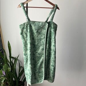 Soft Surroundings Green Floral Swim Coverup